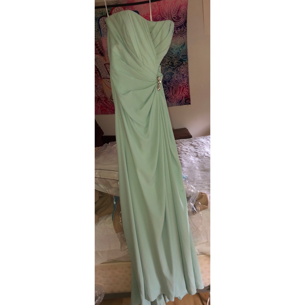 Mint green prom dress